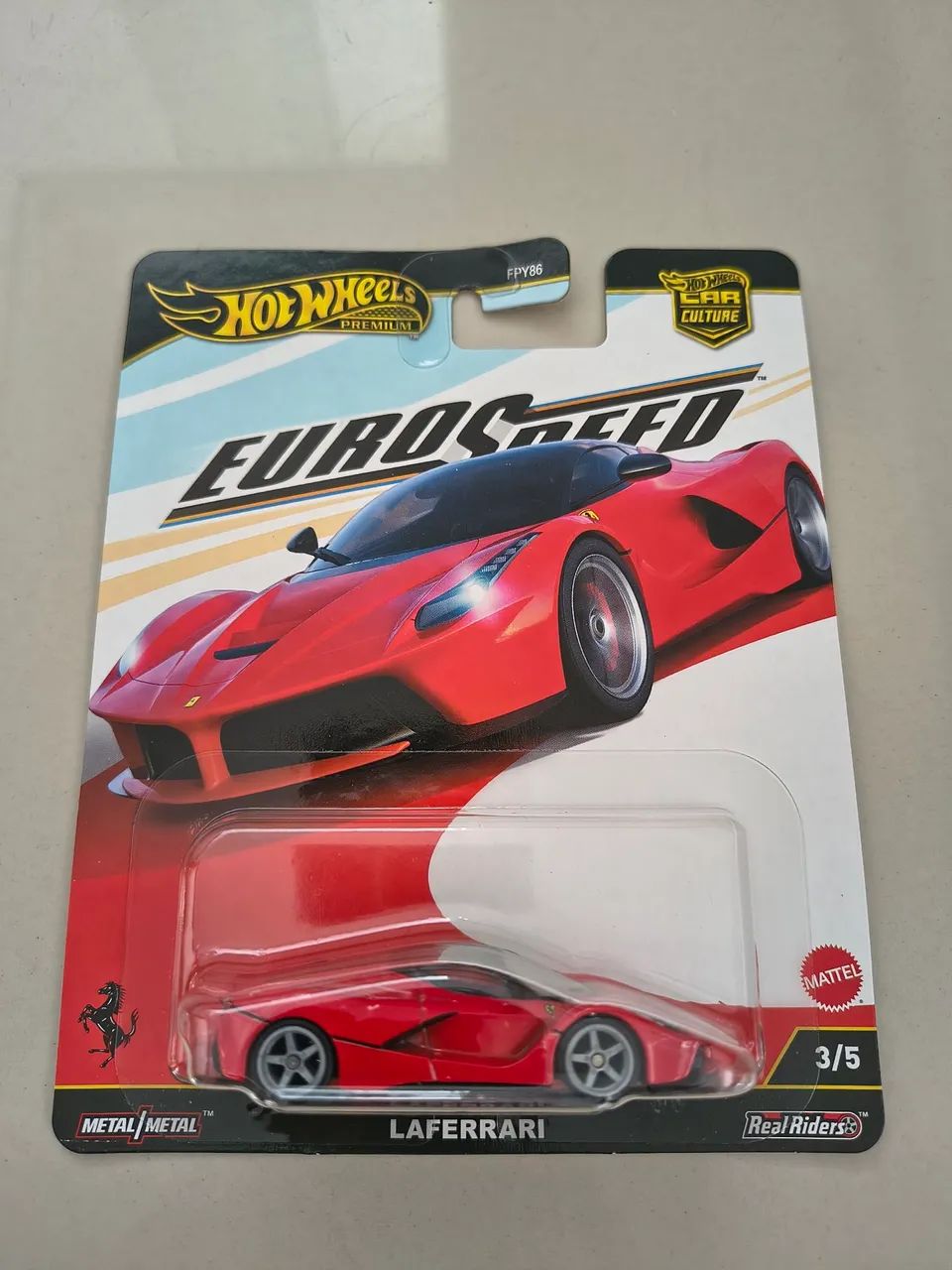Miniatura Hot Wheels Premium Ferrari LaFerrari 1/64Euro Speed <br