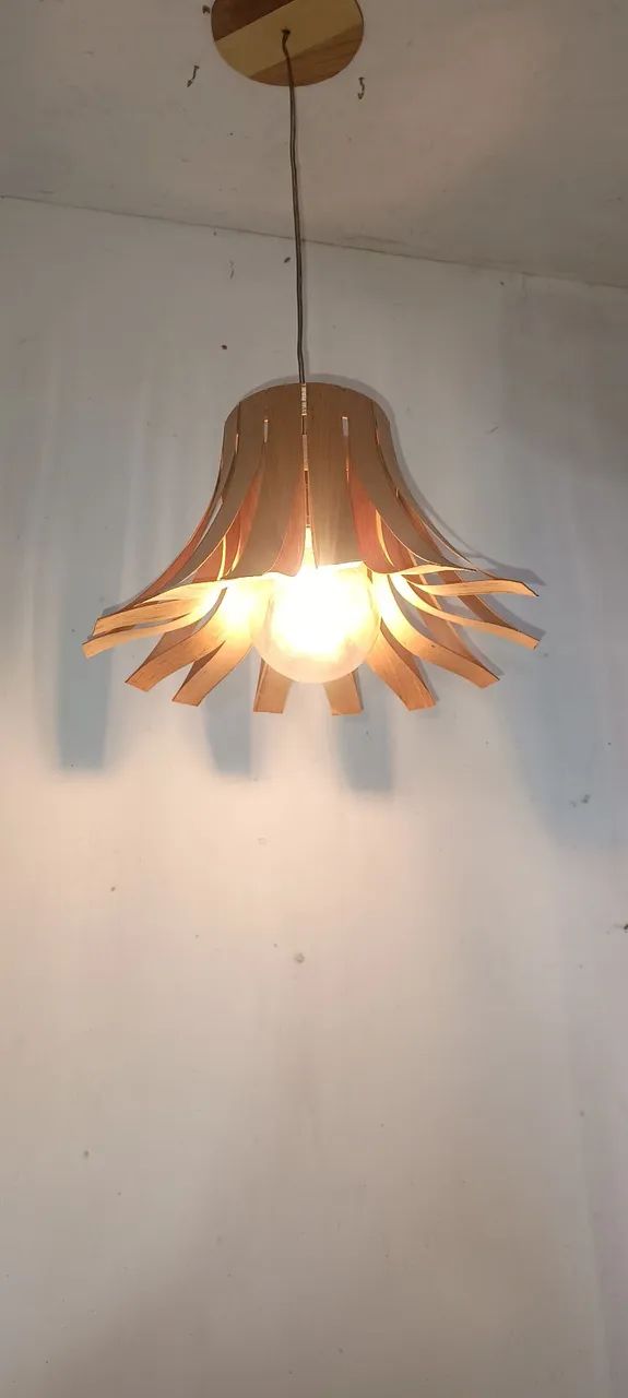 Luminária em madeira 115,00 por 75,00  - Foto 3