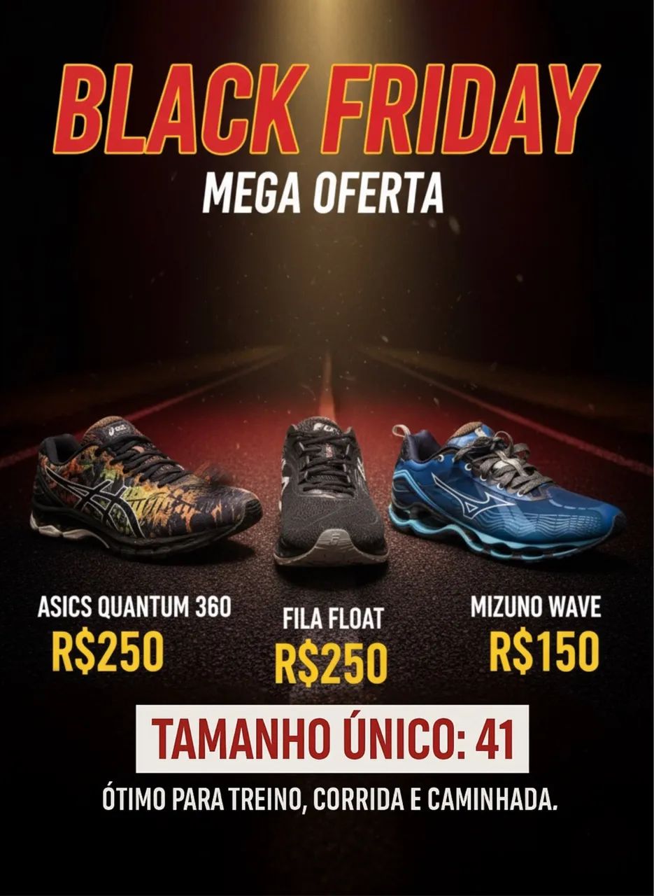 Tênis Asics, Fila e Mizuno - corrida e treino