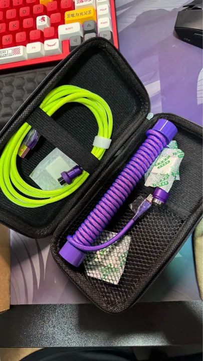 Cabo coiled Teclado Mecânico + estabilizador cabo personalizado