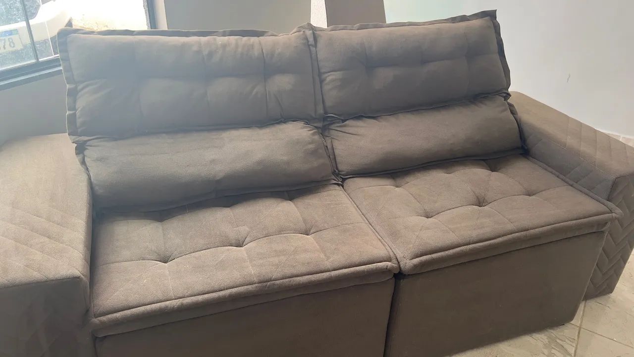 Sofá Retrátil Marrom  - Foto 2