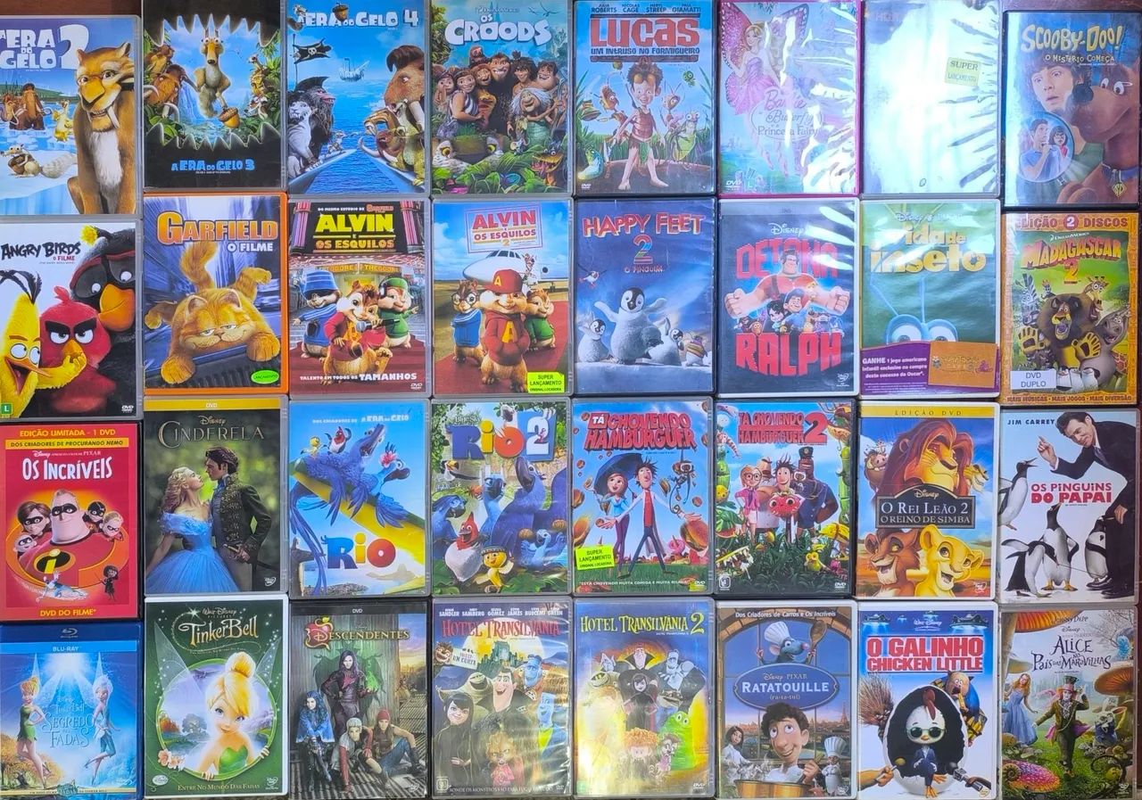 Coleção DVD infantil 32 filmes.