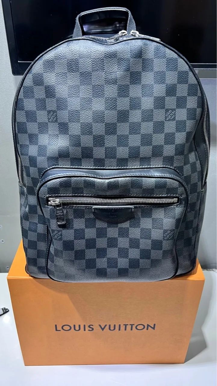 Mochila Louis Vuitton original com caixa e nota fiscal Damier Graphite original 