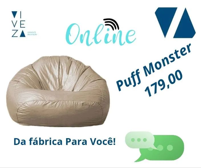Puff Monster 120AX90LX90P 179,00 no Pix - Foto 4