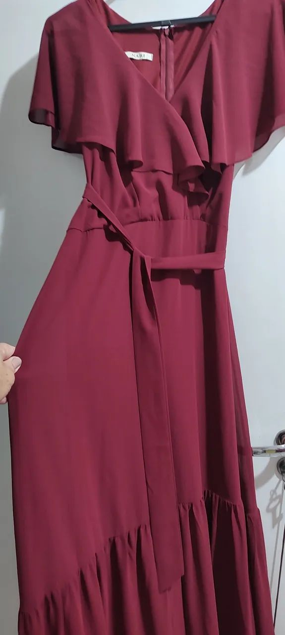 Vestido Longo Versala (bordô) - Foto 2