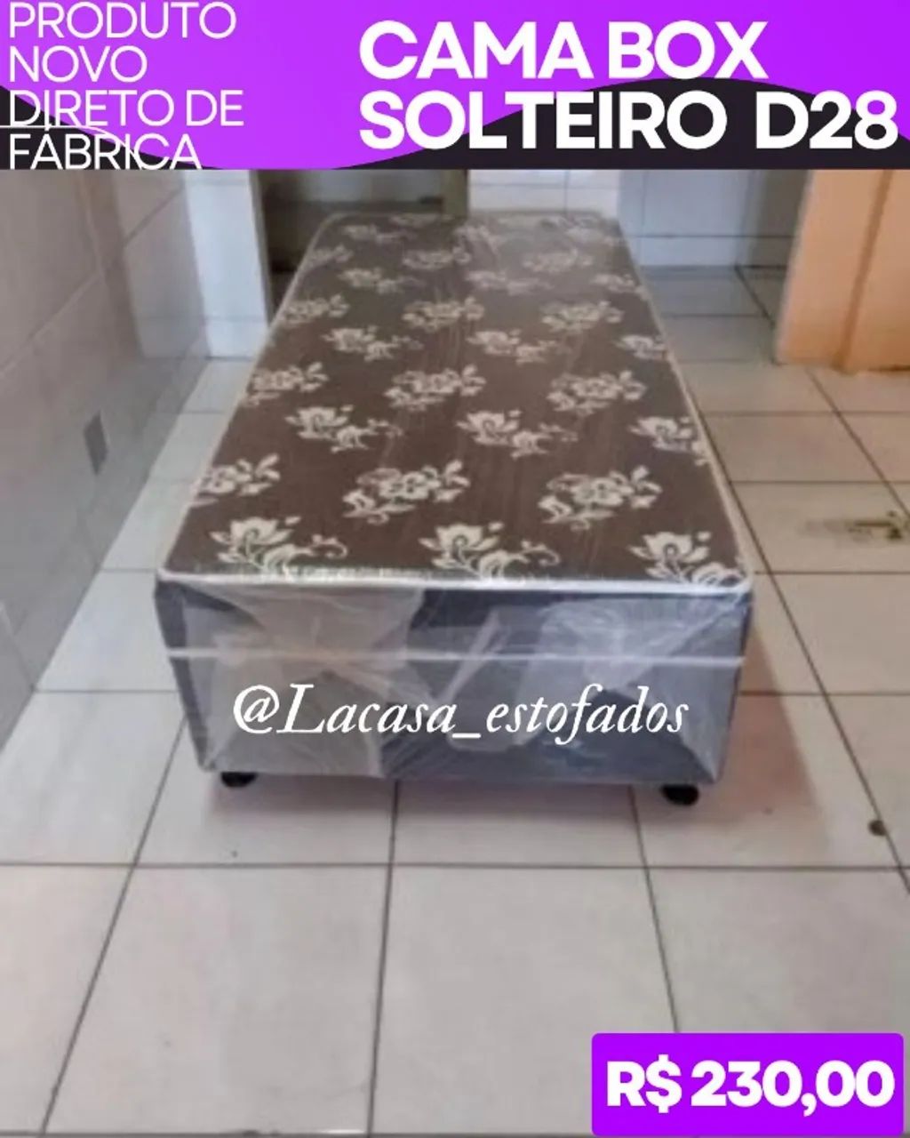 Cama Box Solteiro - D28