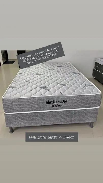Cama Box Casal Maxfirm D65 Ortopédica - Frete Grátis - Foto 2