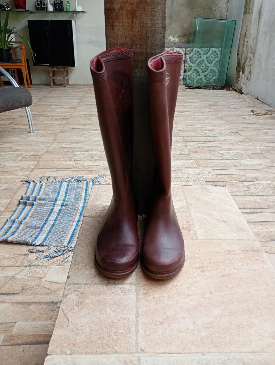 Botas de borracha marrons