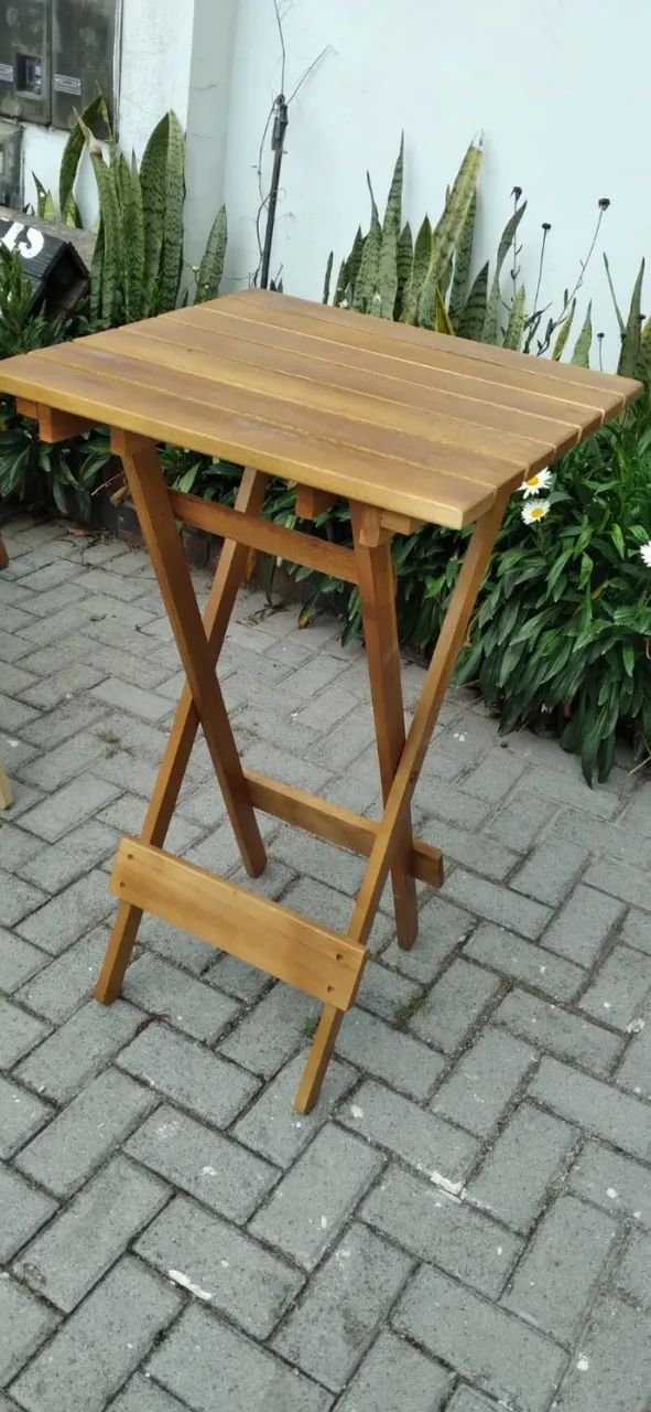 Mesa Avulsa De Bistro Em Eucalipto Envernizada - Foto 4