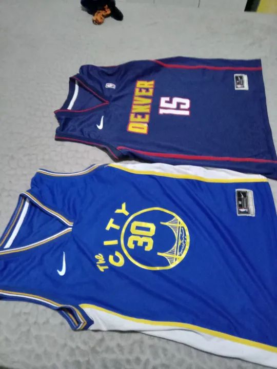 Camisas de Basquete Denver Nuggets e Golden State Warriors