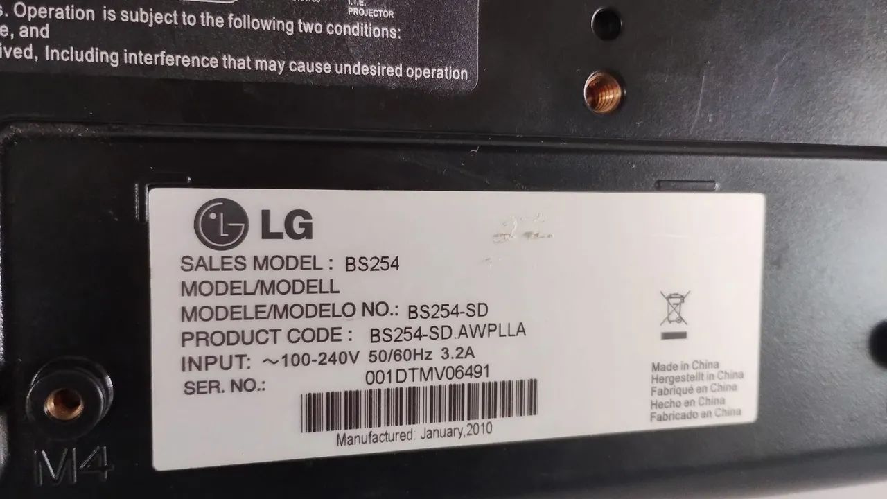 Projetor LG com DEFEITO BS254 - Foto 5