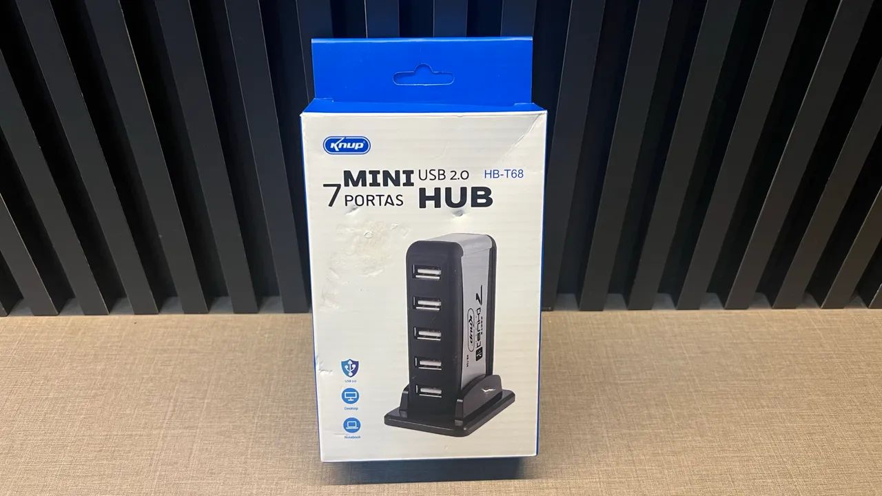 Hub Usb 7 Portas 2.0 Com Fonte Knup Hb-t68 64617597895683120