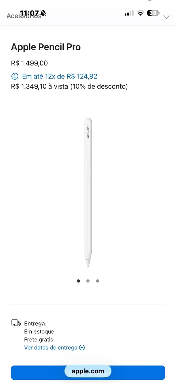Apple pencil pro - NOVA - Periféricos e Acessórios de Computador