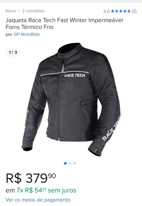 Jaqueta Race Tech Fast Winter Impermeável