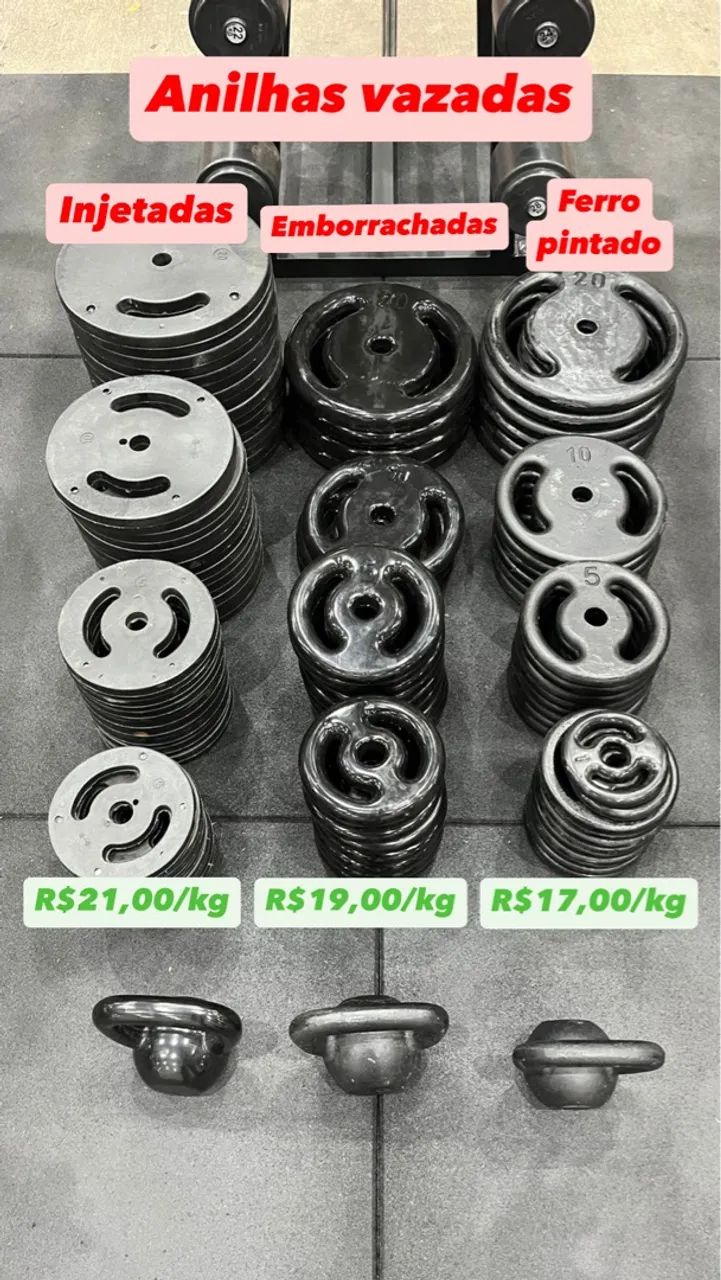 Anilhas, halteres, barras e kettlebells - Foto 2
