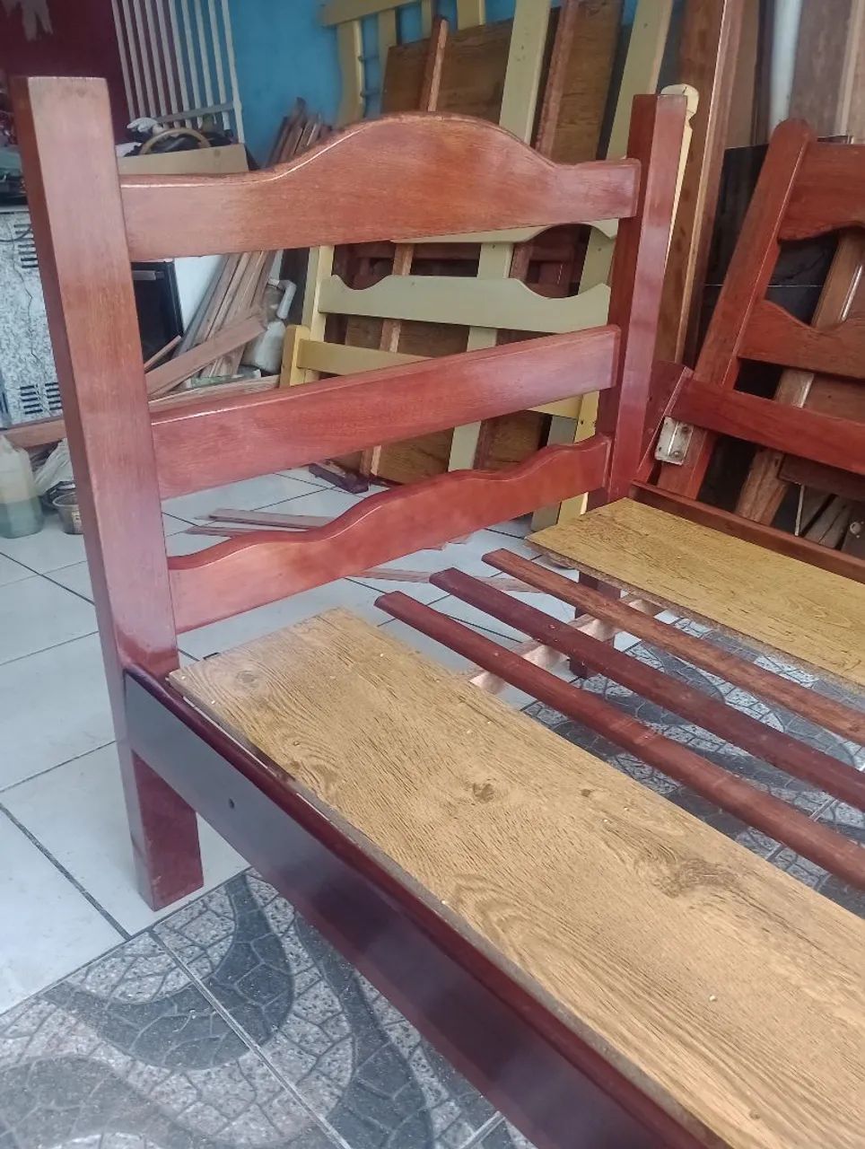 Promoção!Cama de solteiro madeira Angelin maciça linda 359,00