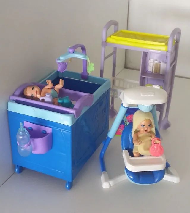Barbie kit quarto do bebê mattel original 