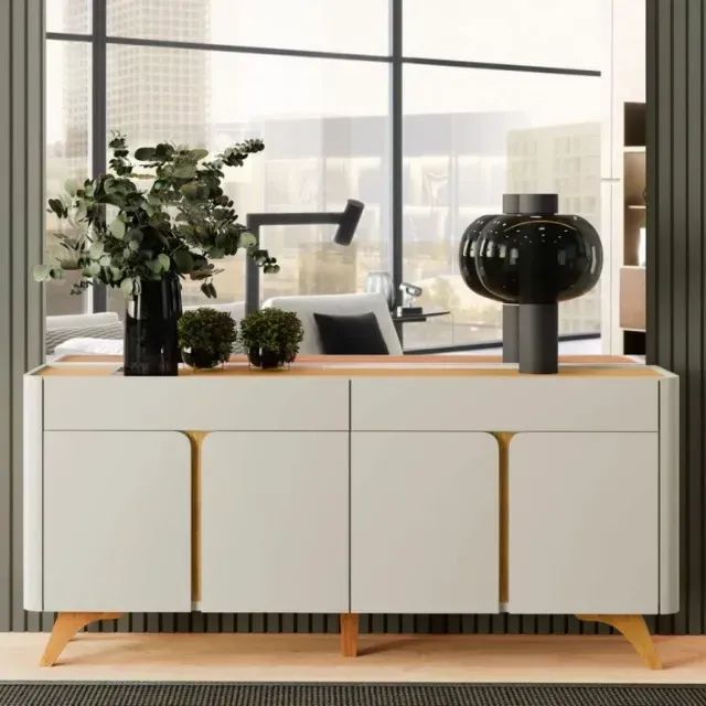 Buffet Arcus Off White/Naturale  Produto Novo!   Pronta Entrega!  T - Foto 5