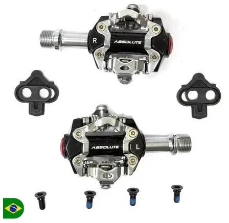 Pedal Clip Absolute Wild Mtb Com Tacos Rolamentos Selados