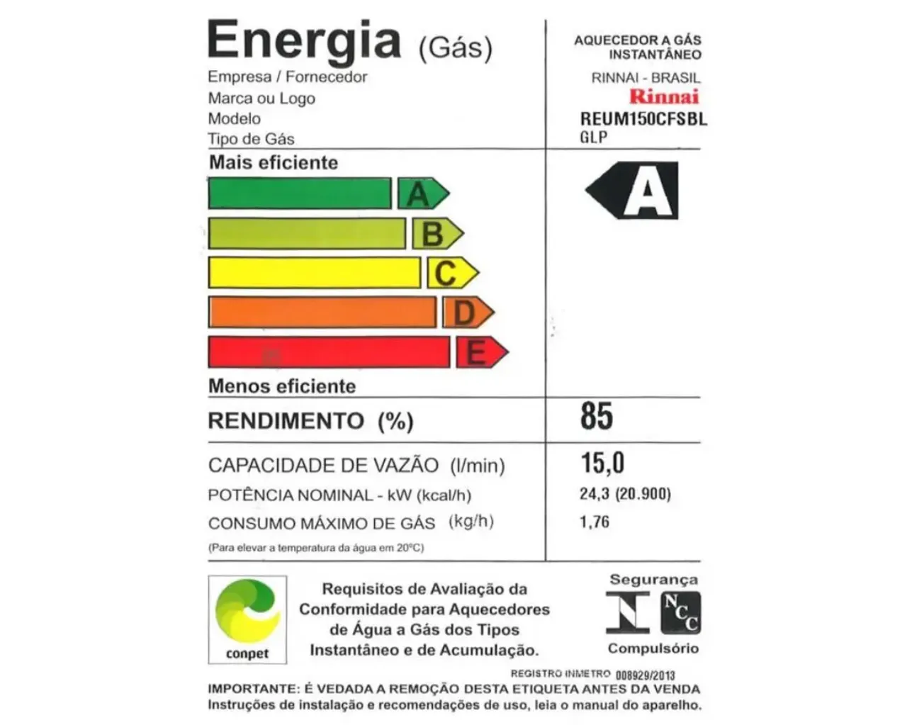 aquecedor rinnai 15 litros aquecedor rinnai 15 litros