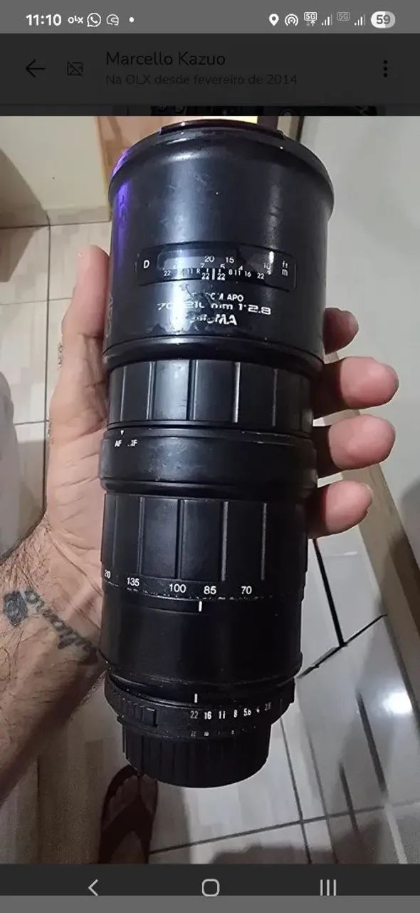 Lente de câmera Sigma 70 210 2.8 - Foto 2