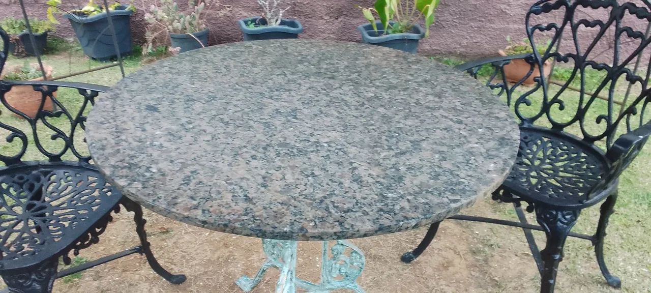 Jogo para  jardim em ferro fundido antigo - Foto 3