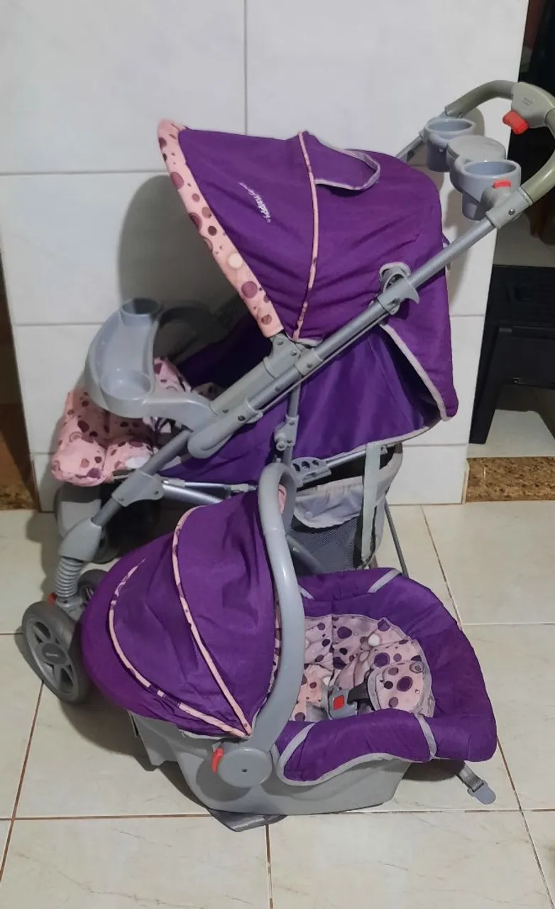 Carrinho tuti baby com bb conforto