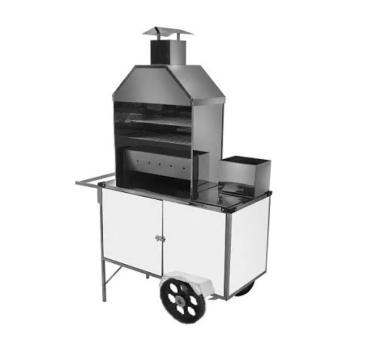 Carrinho de Churrasco em Aço Inox - Ideal para Negócios