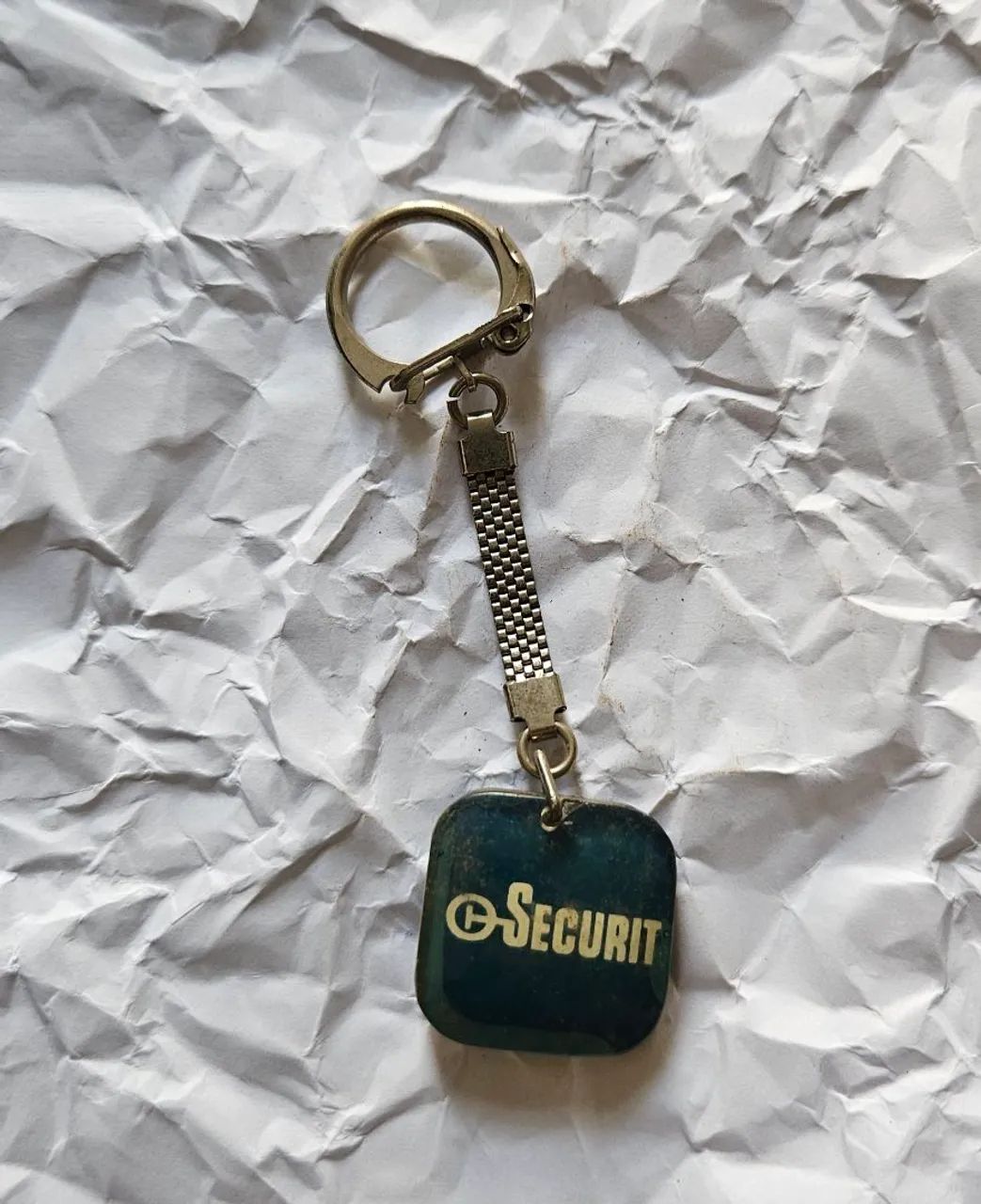 Chaveiro antigo securit azul