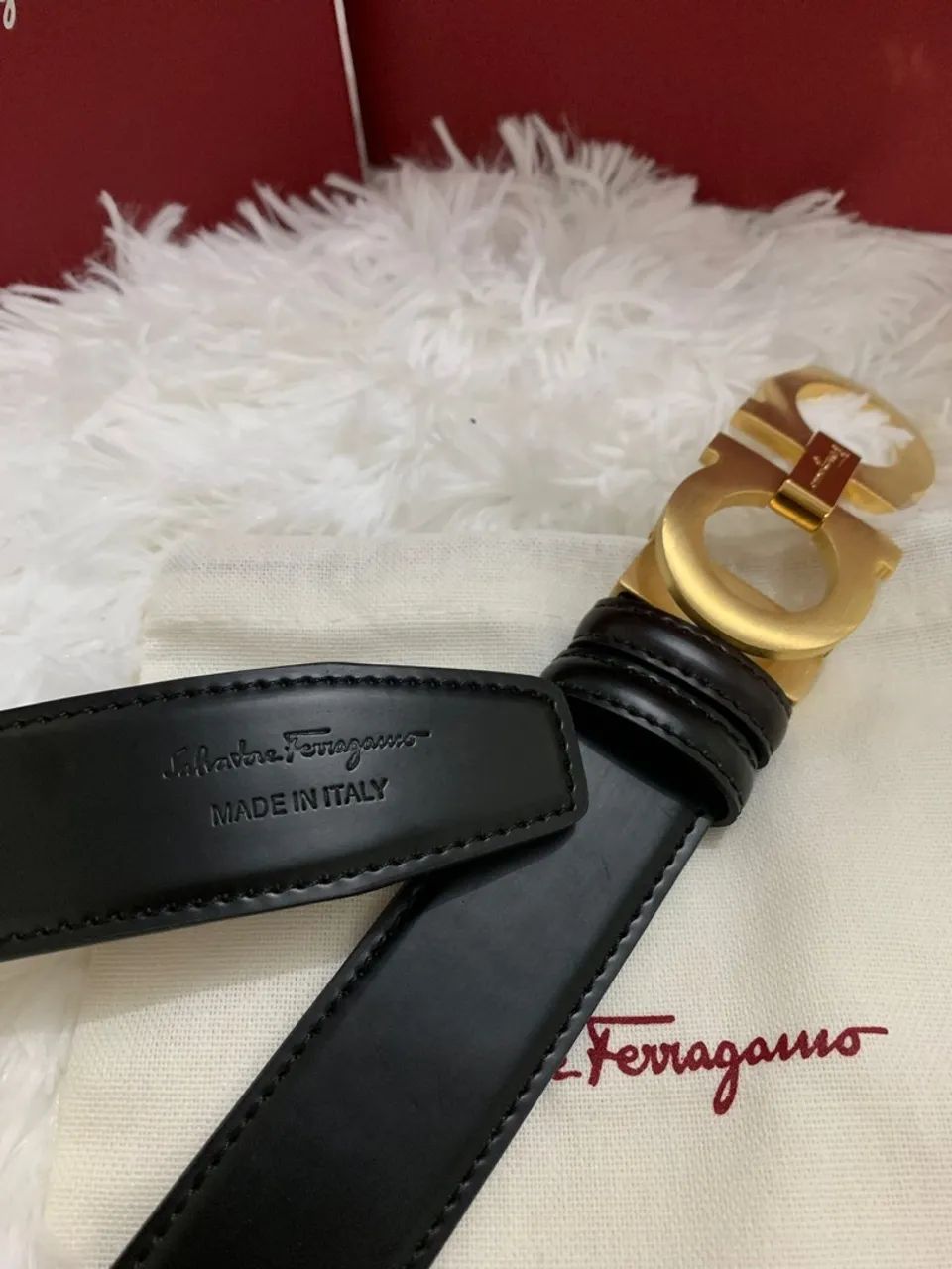 Cinto Salvatore Ferragamo Gancine Original Gold  - Foto 3