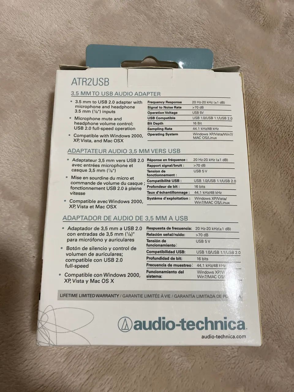 Adaptador de áudio USB Áudio Technica - Foto 2