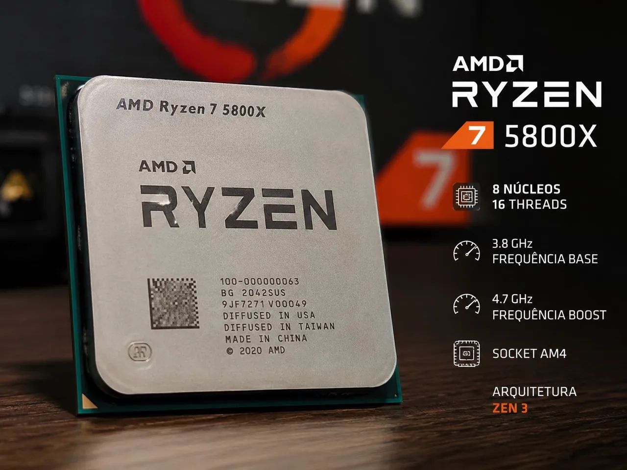 Ryzen 7 5800X - 8C/16T - vai junto Air Cooler GAMMAXX GTE V2  - Foto 2