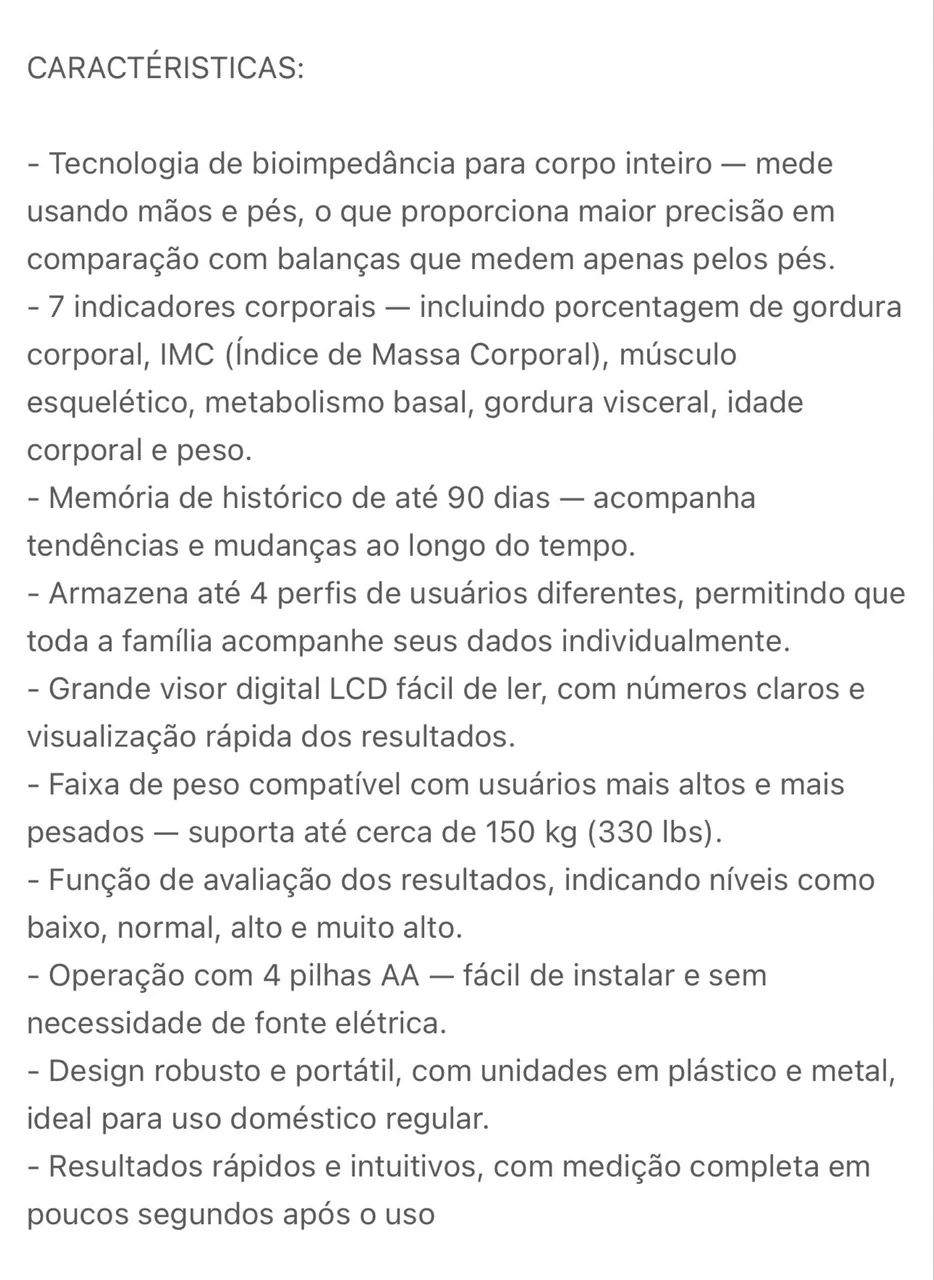 Balança de bio impedância  - Foto 2