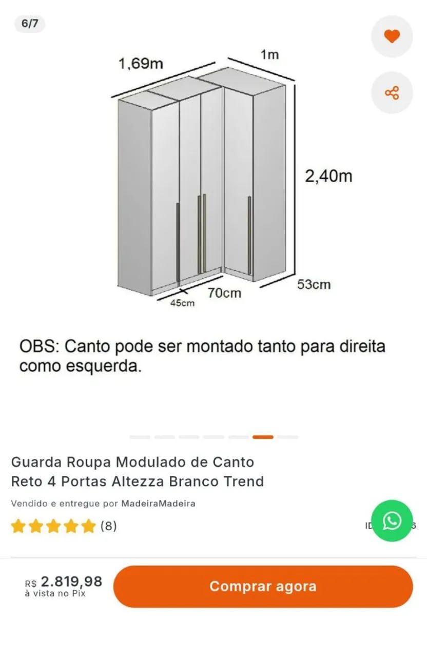 Guarda roupa 100%MDF vendo ou troco - Foto 2