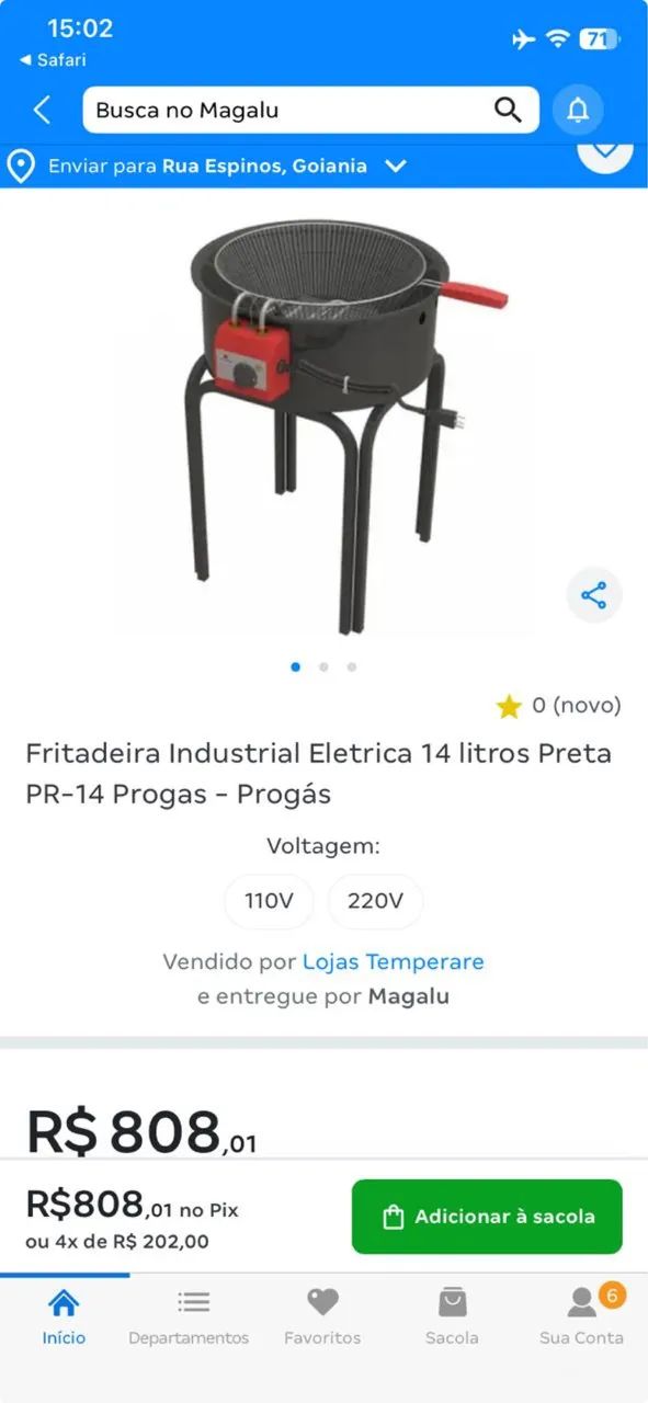 FRITADEIRA ELÉTRICA PROGÁS 14 LITROS  - Foto 5