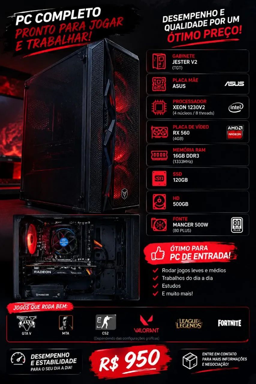 VENDE-SE KIT COMPLETO DDR3