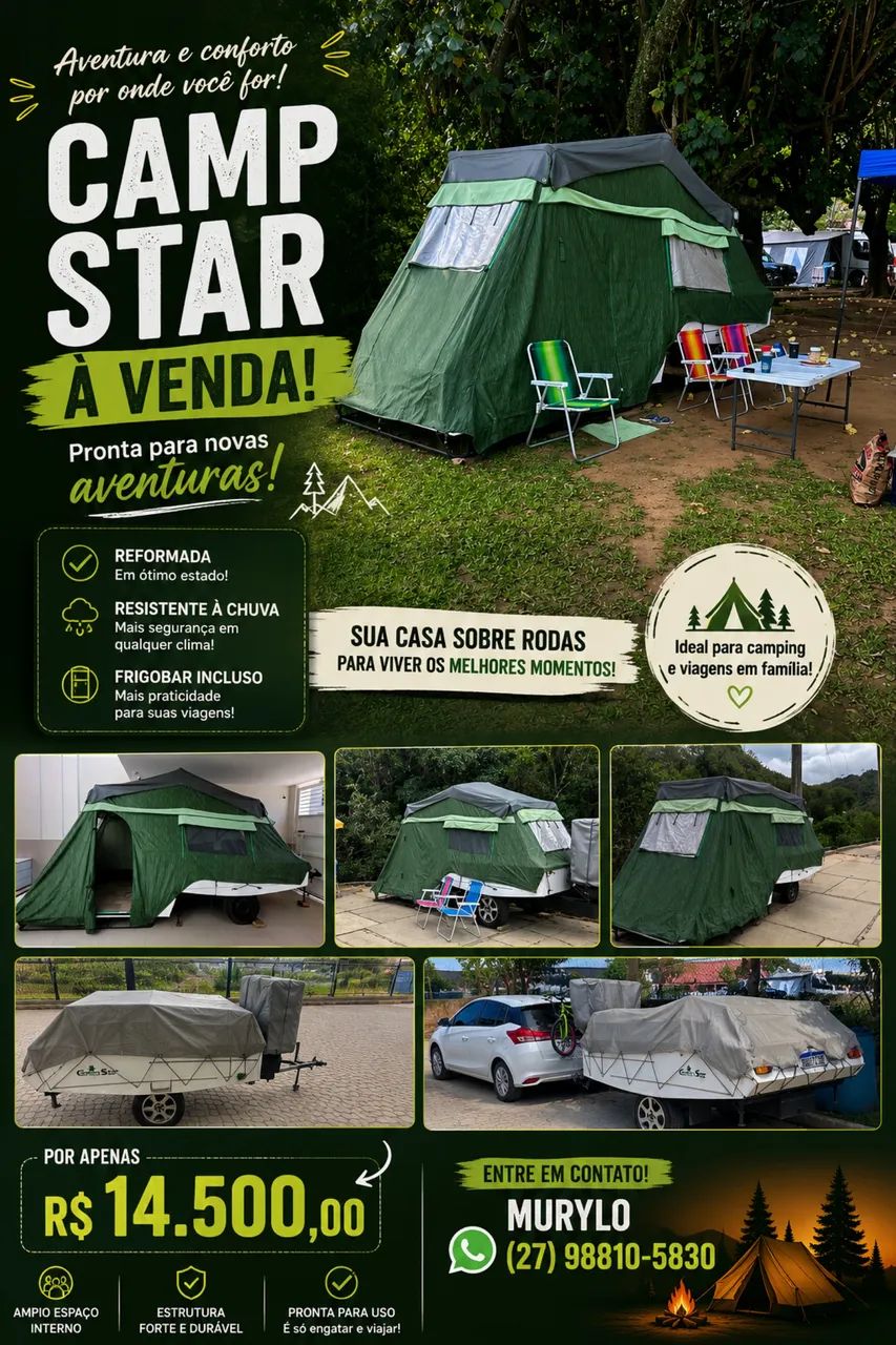 Camping star barraca reboque 