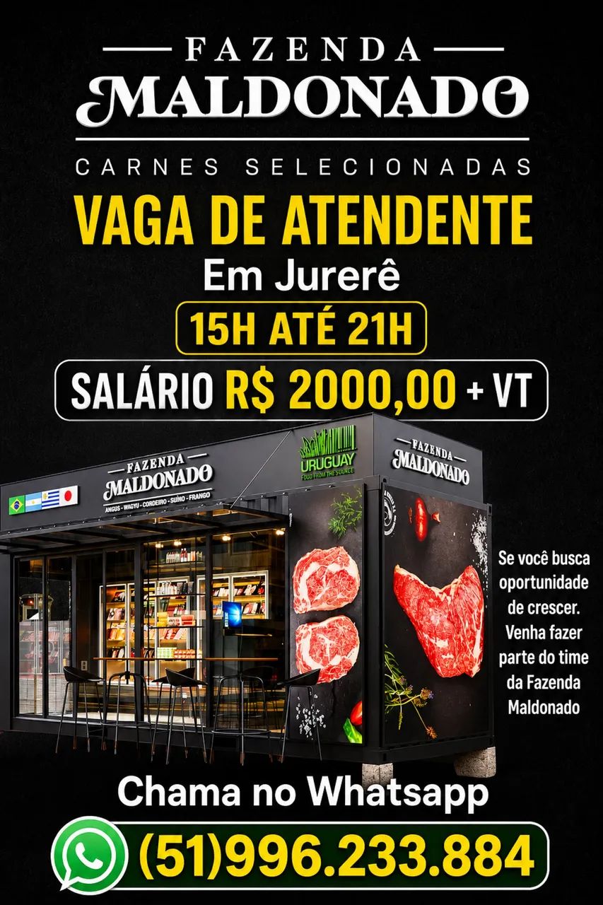 Vaga de atendimento em Jurerê 