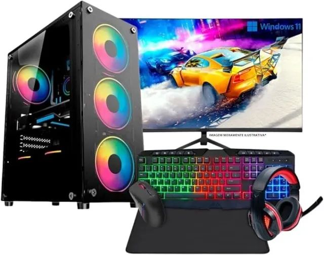 PC Gamer Completo, Intel Core i5, 16GB RAM DDR3, SSD 512GB, Monitor 23