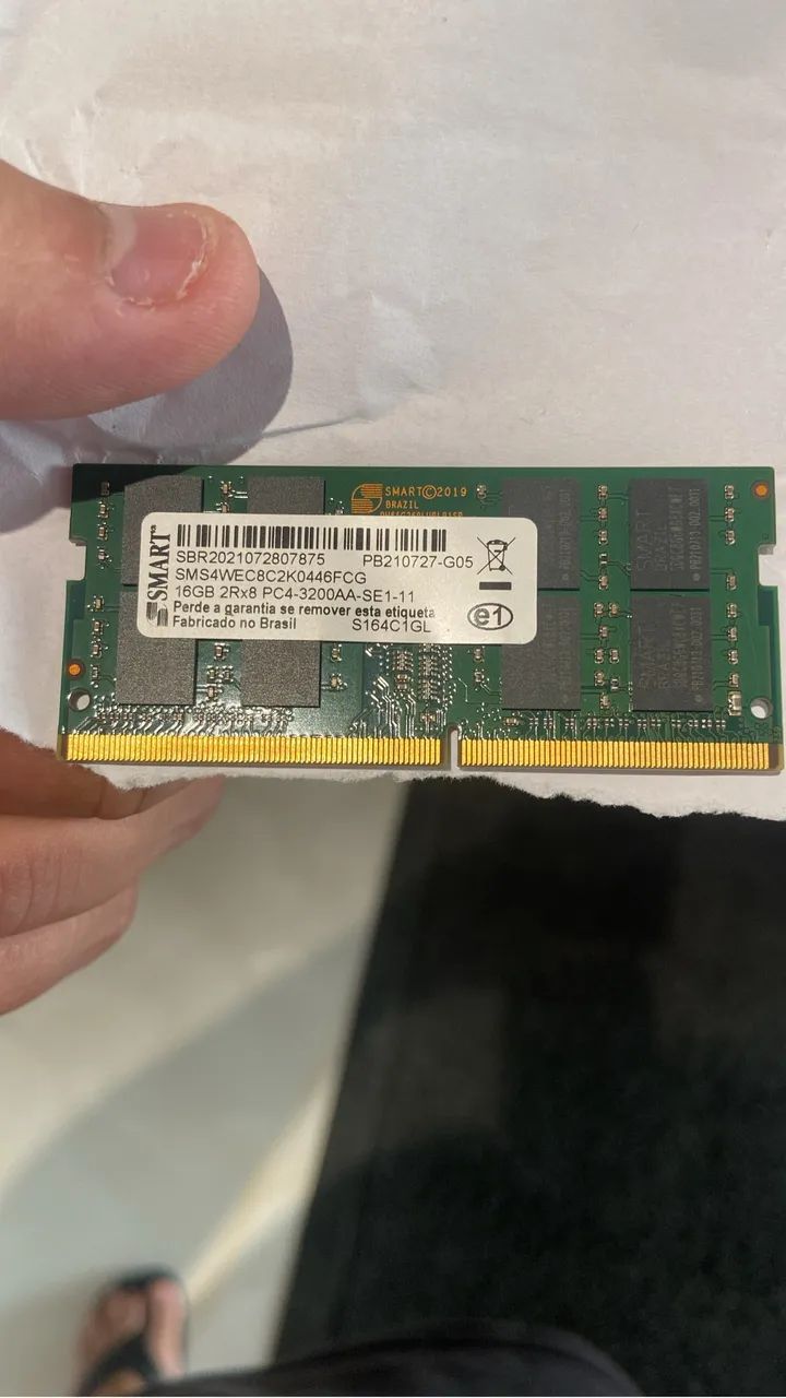Memória ram ddr4 16gb de notebook.65704296884737120