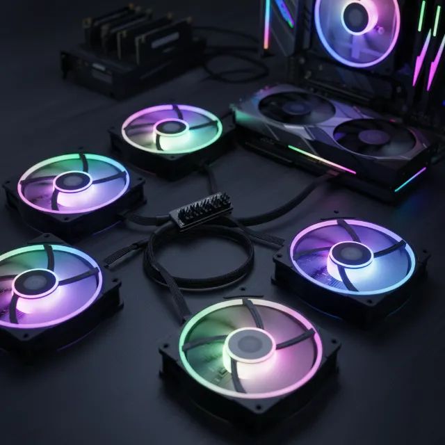 Hub de Ventilador PWM para PC - 4/3 Pin | Resfriamento Eficiente - Foto 3