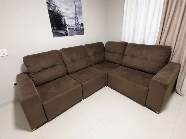 Sofá retrátil em L - Foto 2