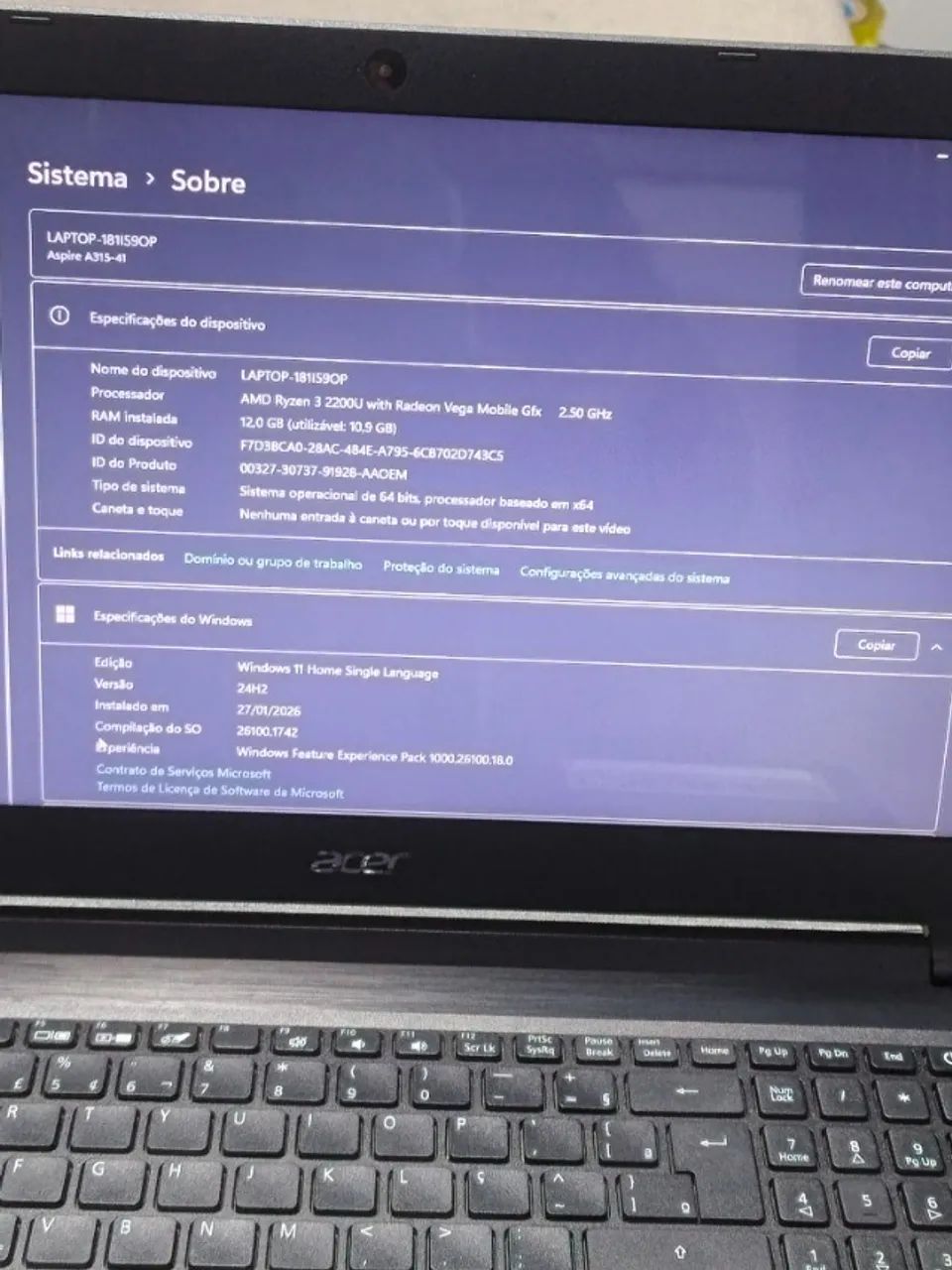Vende-se Notebook Acer - Foto 3