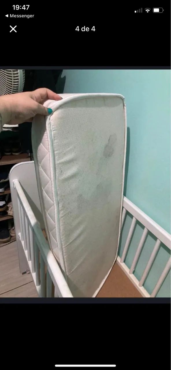Mini berço com colchão  - Foto 4