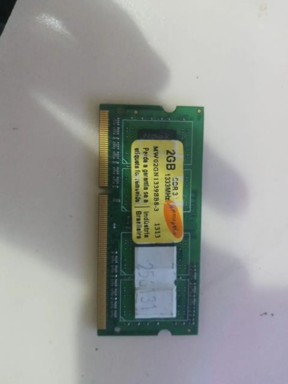 Memoria ram DDr3 de notebook 2GB 1333hz