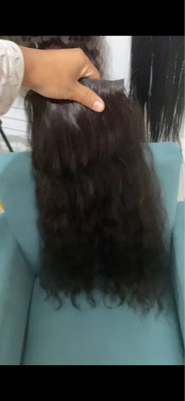Cabelo 100% humano 80 cm - Foto 3