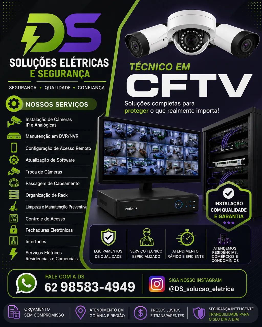 Serviço em CFTV em geral 