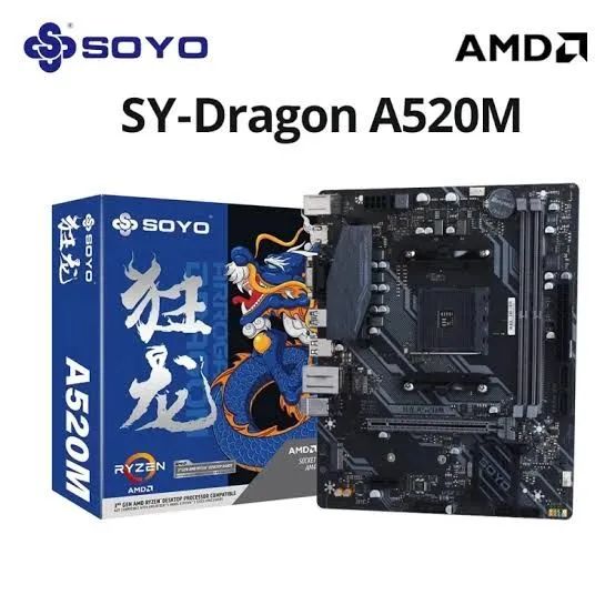 Processador ryzen 5 5500 e placa mãe soyo A520 - Foto 2