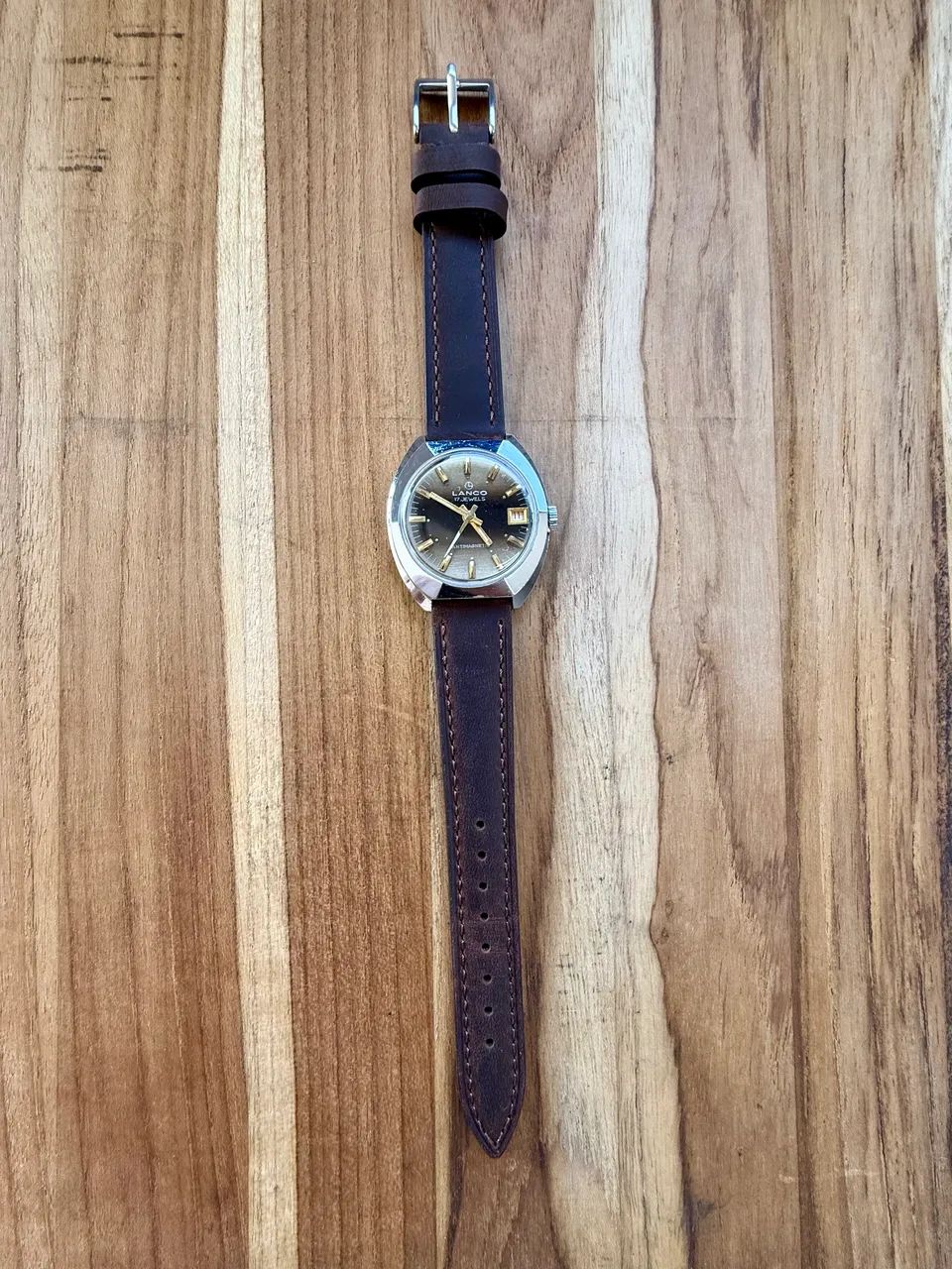 Relógio Lanco Vintage Sunburst - 1970 - Foto 4