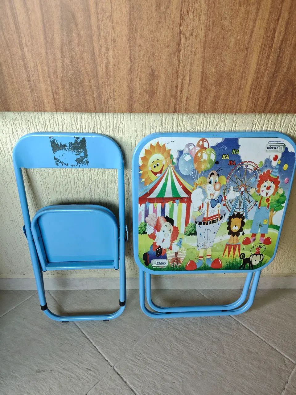 Conjunto de mesa e cadeira de ferro infantil  - Foto 4